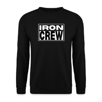 Iron Crew Bold Monochrome Gym Fitness - Unisex Sweatshirt - black - Front - Alina (178cm) & Michal (187cm)