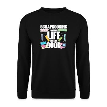 Scrapbooking Memories - Unisex Sweatshirt - black - Front - Alina (178cm) & Michal (187cm)