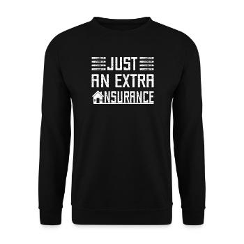 Un costume d’agent d’assurance n’a qu’un supplément de Medicare - Sweat-shirt Unisexe - noir - Devant - Alina (178cm) & Michal (187cm)