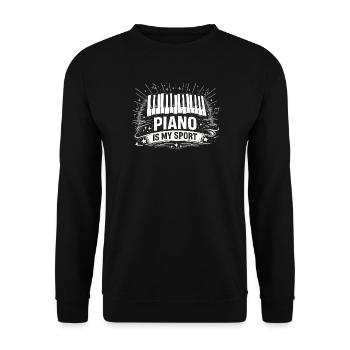 Cadeau drôle de piano pour pianiste et professeur - Sweat-shirt Unisexe - noir - Devant - Alina (178cm) & Michal (187cm)
