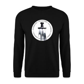Conception du cercle d’épée viking - Sweat-shirt Unisexe - noir - Devant - Alina (178cm) & Michal (187cm)