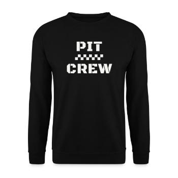 Pit Crew Motorsport Race Pit Stop Racing Team - Unisex Sweatshirt - black - Front - Alina (178cm) & Michal (187cm)