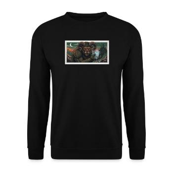 Bête au cœur gelé - Sweat-shirt Unisexe - noir - Devant - Alina (178cm) & Michal (187cm)