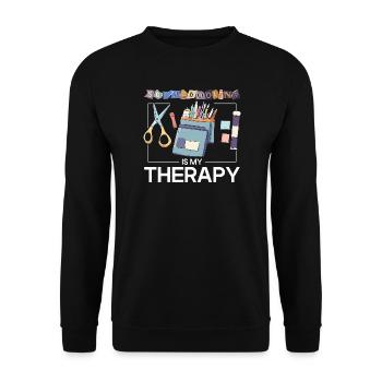 Le scrapbooking, c’est une thérapie - Sweat-shirt Unisexe - noir - Devant - Alina (178cm) & Michal (187cm)