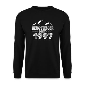 geboren 1997 - Unisex Pullover - Schwarz - Vorne - Alina (178cm) & Michal (187cm)