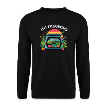 Funny gardening fun mothers - Unisex Sweatshirt - black - Front - Alina (178cm) & Michal (187cm)