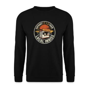 Your Imbiss - Unisex Pullover - Schwarz - Vorne - Alina (178cm) & Michal (187cm)