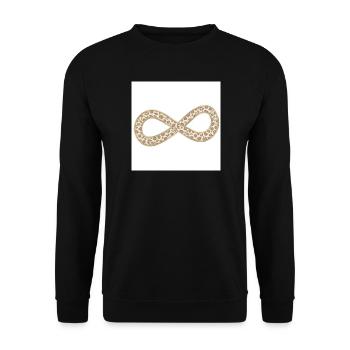 Rebord en or infini léopard - Sweat-shirt Unisexe - noir - Devant - Alina (178cm) & Michal (187cm)