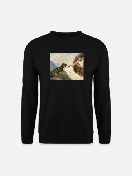 Mème de Chien Dieu Main Teckel - Sweat-shirt Unisexe - noir