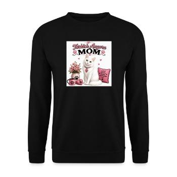 Turkish Angora Mom - Unisex Sweatshirt - black - Front - Alina (178cm) & Michal (187cm)