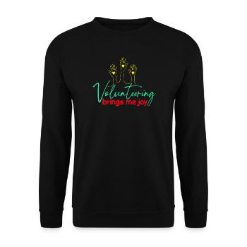 L’appréciation du bénévolat me fait plaisir Bénévole - Sweat-shirt Unisexe - noir - Devant - Alina (178cm) & Michal (187cm)