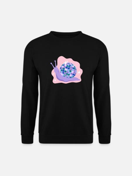 Discokugel-Schnecke - Unisex Pullover - Schwarz