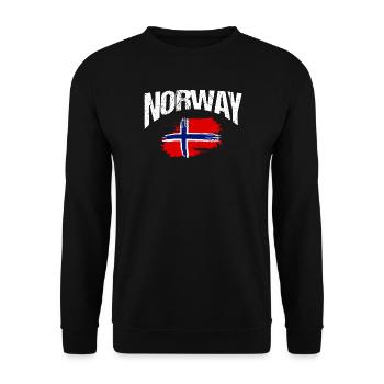 Vacances en Norvège dans les fjords de Norge Voyage en Scandinavie - Sweat-shirt Unisexe - noir - Devant - Alina (178cm) & Michal (187cm)