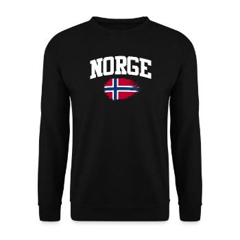 Norway Vacation Norge Fjords Travel Scandinavian - Unisex Pullover - Schwarz - Vorne - Alina (178cm) & Michal (187cm)