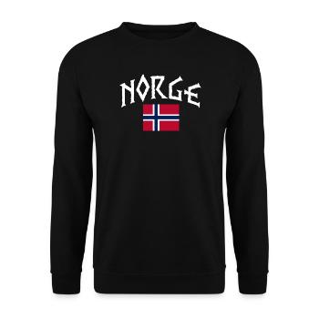Vacances en Norvège dans les fjords de Norge Voyage en Scandinavie - Sweat-shirt Unisexe - noir - Devant - Alina (178cm) & Michal (187cm)