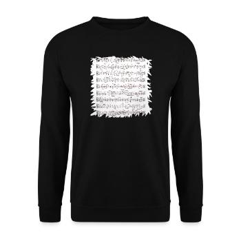 Partitions en noir et blanc avec bordure - Sweat-shirt Unisexe - noir - Devant - Alina (178cm) & Michal (187cm)