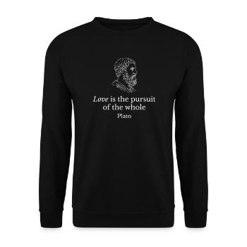 L’amour est la quête du tout - Sweat-shirt Unisexe - noir - Devant - Alina (178cm) & Michal (187cm)