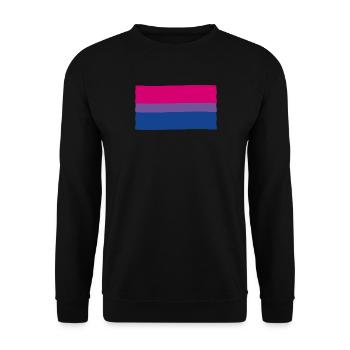 Bisexuelle Pride Flagge - Unisex Pullover - Schwarz - Vorne - Alina (178cm) & Michal (187cm)