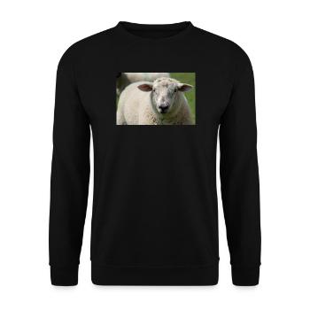 Gros plan d’un mouton - Sweat-shirt Unisexe - noir - Devant - Alina (178cm) & Michal (187cm)