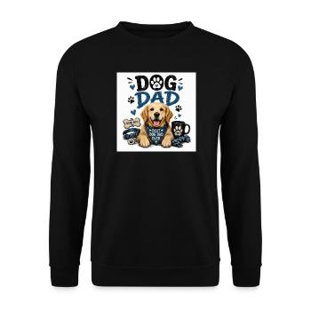 Dog dad design paw love style - Unisex Sweatshirt - black - Front - Alina (178cm) & Michal (187cm)