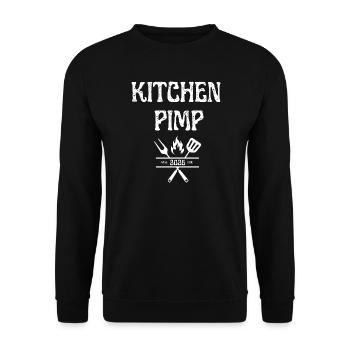 Kitchen Pimp - Unisex Sweatshirt - black - Front - Alina (178cm) & Michal (187cm)