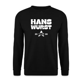 Hans Wurst - Unisex Pullover - Schwarz - Vorne - Alina (178cm) & Michal (187cm)