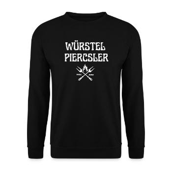 Würstel Piercler - Unisex Pullover - Schwarz - Vorne - Alina (178cm) & Michal (187cm)
