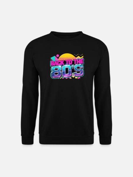 Back to the 80s Neon Retro - Unisex Sweatshirt - black