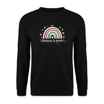 La gentillesse est un pouvoir Don inspirant pour un travailleur social - Sweat-shirt Unisexe - noir - Devant - Alina (178cm) & Michal (187cm)