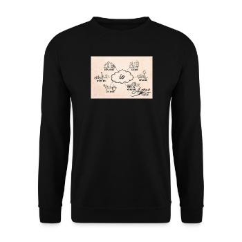 Azzo - Unisex Pullover - Schwarz - Vorne - Alina (178cm) & Michal (187cm)