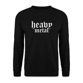 Heavy Metal Gothic Script Tee - Sweat-shirt Unisexe - noir - Devant - Alina (178cm) & Michal (187cm)