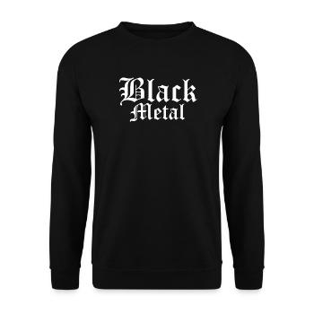 Black-Metal-Logo - Unisex Pullover - Schwarz - Vorne - Alina (178cm) & Michal (187cm)