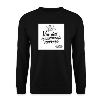 Azzo  - Unisex Pullover - Schwarz - Vorne - Alina (178cm) & Michal (187cm)