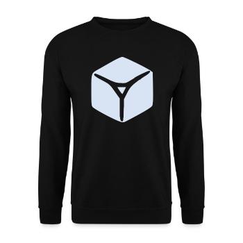 Eiswürfel Eis Geschenk  - Unisex Pullover - Schwarz - Vorne - Alina (178cm) & Michal (187cm)