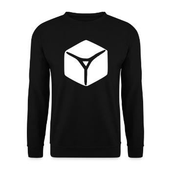 Eiswürfel weiß Eis Geschenk  - Unisex Pullover - Schwarz - Vorne - Alina (178cm) & Michal (187cm)
