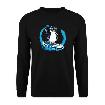  Cartoons SUP Paddleboard Board Stand Up paddel - Unisex Pullover - Schwarz - Vorne - Alina (178cm) & Michal (187cm)
