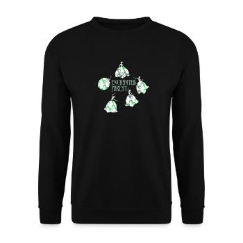 Enchanted Forest – Dancing Lily of the Valley - Unisex Sweatshirt - black - Front - Alina (178cm) & Michal (187cm)