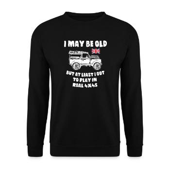 I_Got_to_Play_4x4 - Unisex Pullover - Schwarz - Vorne - Alina (178cm) & Michal (187cm)
