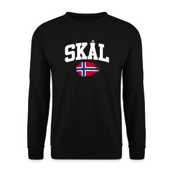 Norway Vacation Norge Fjords Travel Scandinavian - Unisex Pullover - Schwarz - Vorne - Alina (178cm) & Michal (187cm)