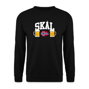 Norway Vacation Norge Fjords Travel Scandinavian - Unisex Sweatshirt - black - Front - Alina (178cm) & Michal (187cm)