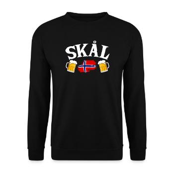 Vacances en Norvège dans les fjords de Norge Voyage en Scandinavie - Sweat-shirt Unisexe - noir - Devant - Alina (178cm) & Michal (187cm)