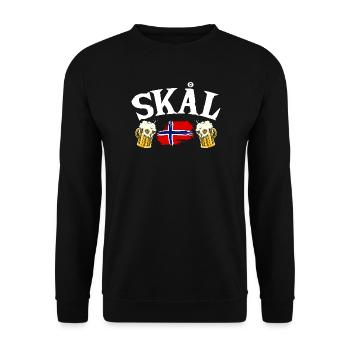 Vacances en Norvège dans les fjords de Norge Voyage en Scandinavie - Sweat-shirt Unisexe - noir - Devant - Alina (178cm) & Michal (187cm)