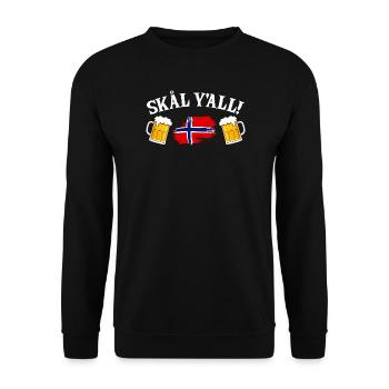 Norway Vacation Norge Fjords Scandinavian Beer Ska - Unisex Pullover - Schwarz - Vorne - Alina (178cm) & Michal (187cm)