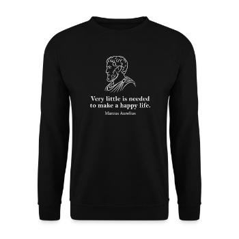 Marcus Aurelius Stoic Quote - Unisex Sweatshirt - black - Front - Alina (178cm) & Michal (187cm)