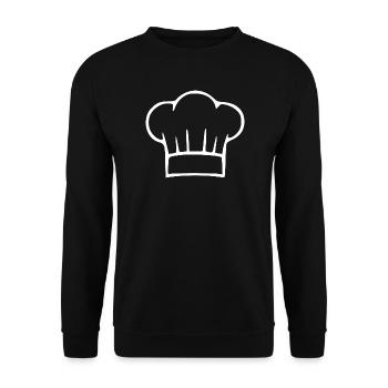 Chapeau de chef, chef, cadeau de cuisine, cuisine - Sweat-shirt Unisexe - noir - Devant - Alina (178cm) & Michal (187cm)