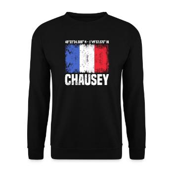 Chausey Coordinates - Unisex Sweatshirt - black - Front - Alina (178cm) & Michal (187cm)