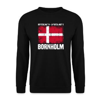 Inseltrip Bornholm - Unisex Pullover - Schwarz - Vorne - Alina (178cm) & Michal (187cm)