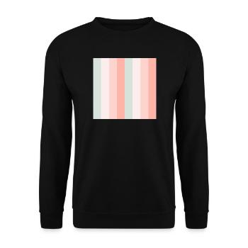 Pastell-Vertikalstreifenpalette - Unisex Pullover - Schwarz - Vorne - Alina (178cm) & Michal (187cm)