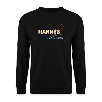 Sterne Hannes - Unisex Pullover - Schwarz - Vorne - Alina (178cm) & Michal (187cm)
