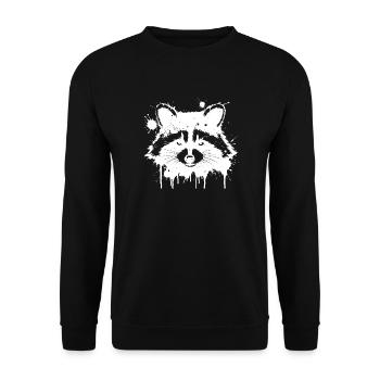 Raton Laveur Splash Blanc - Sweat-shirt Unisexe - noir - Devant - Alina (178cm) & Michal (187cm)